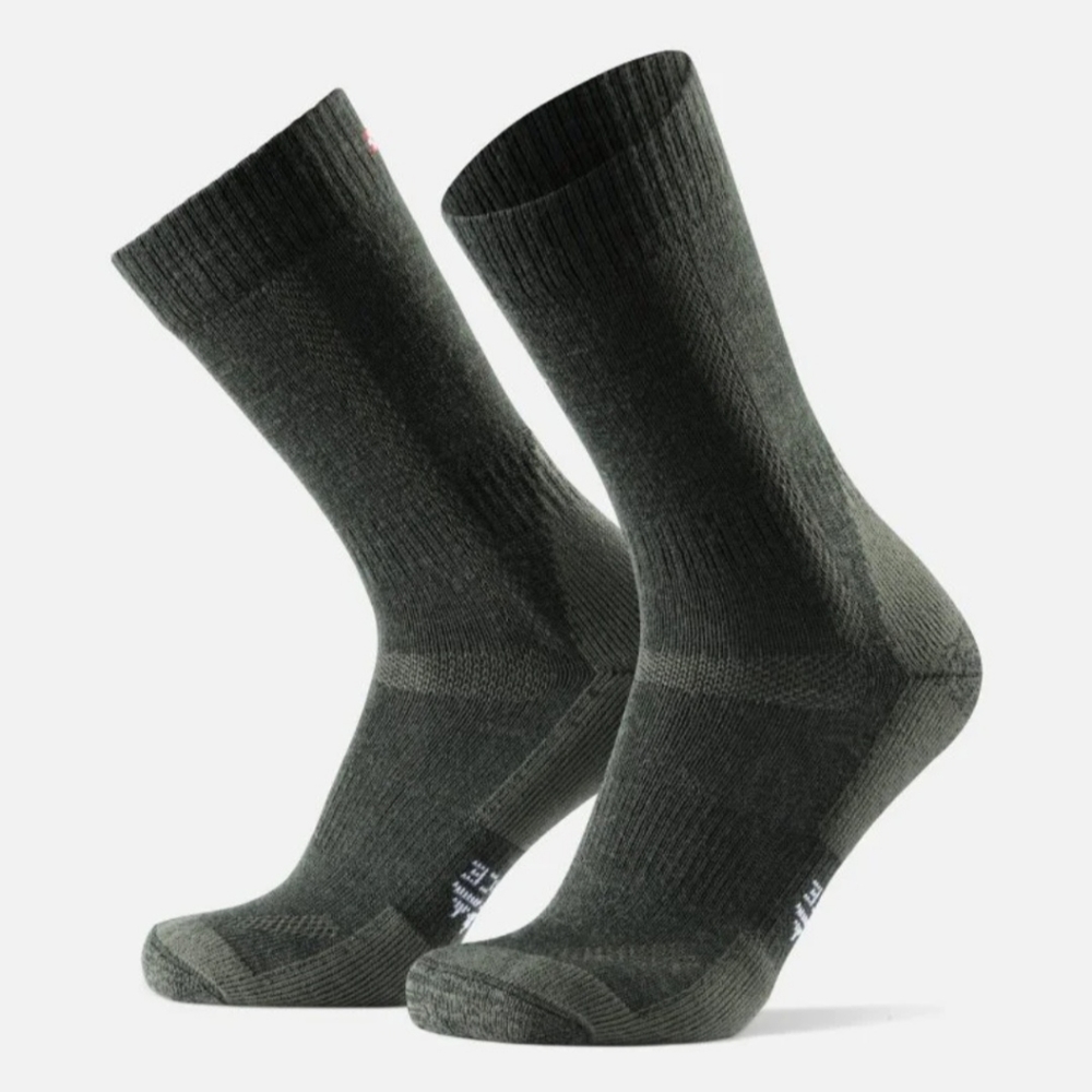 NWT Danish Endurance Merino Wool Blend Hiking Socks - 2 Pairs Green and Brown -